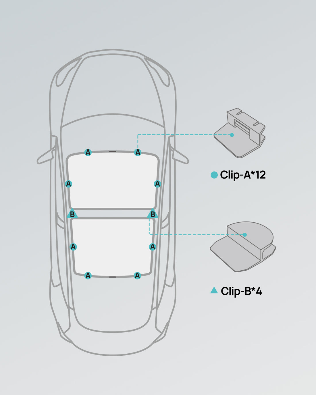 Haloblk Glass Roof Sunshade
