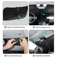 Haloblk Windshield Sun Shade Umbrella