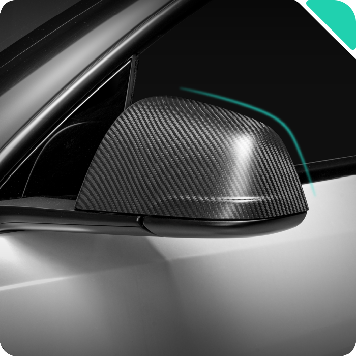 Haloblk Carbon Fiber Side Mirror Caps (Pair)