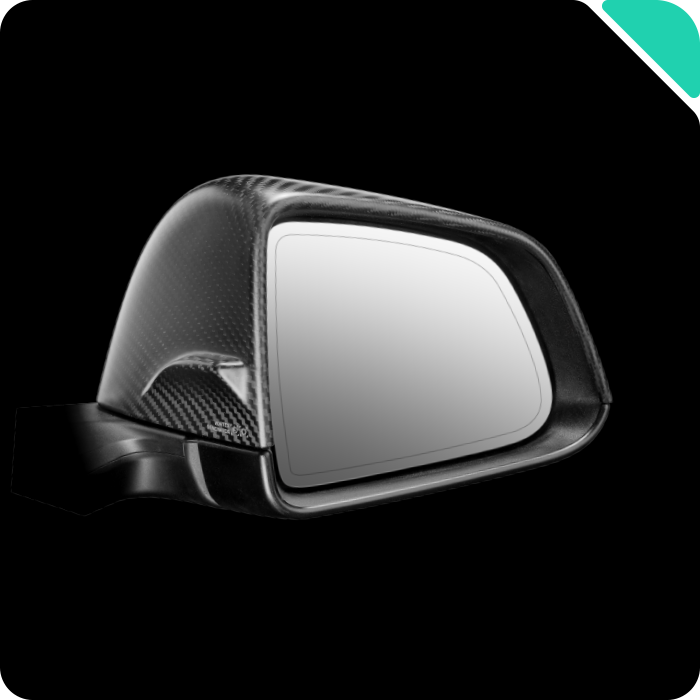 Haloblk Carbon Fiber Side Mirror Caps (Pair)