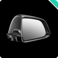 Haloblk Carbon Fiber Side Mirror Caps (Pair)