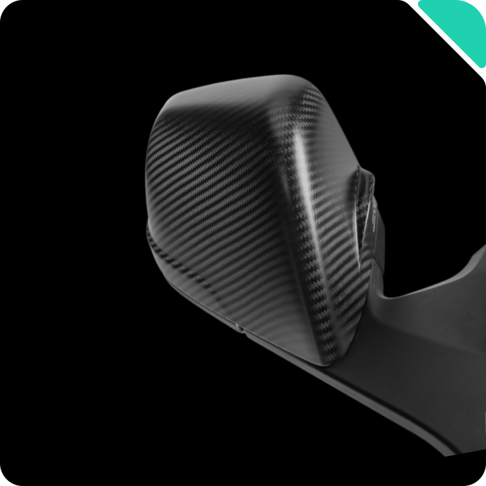 Haloblk Carbon Fiber Side Mirror Caps (Pair)