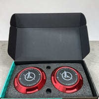 HALODISC Centre Cap - Metallic Red/Silver-set of 4 caps