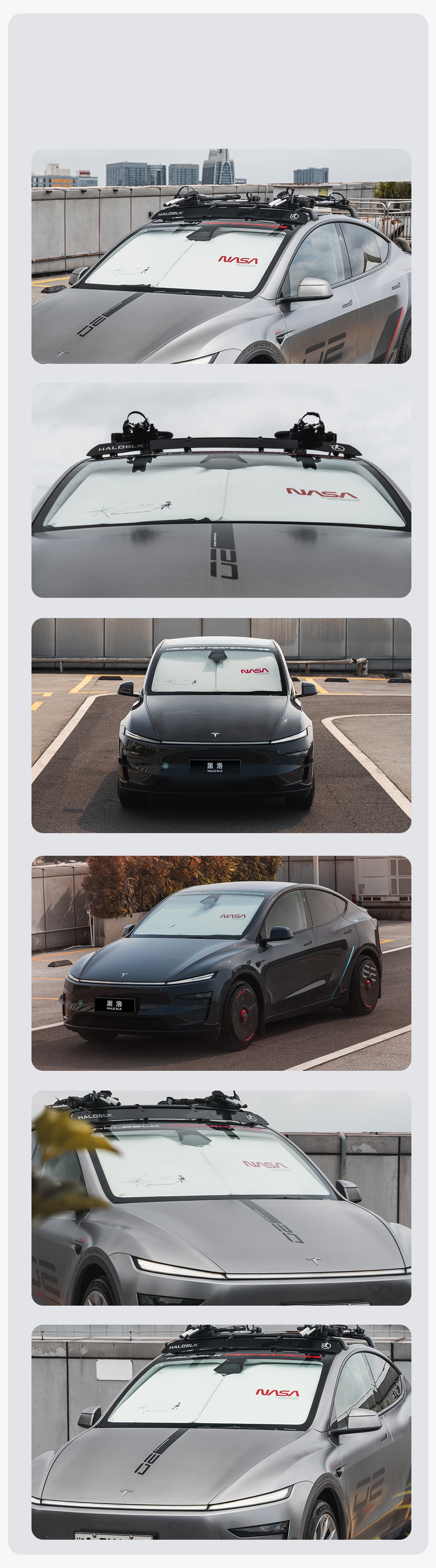 HALOBLK Windshield Sunshade-NASA Voyager 2 For Tesla