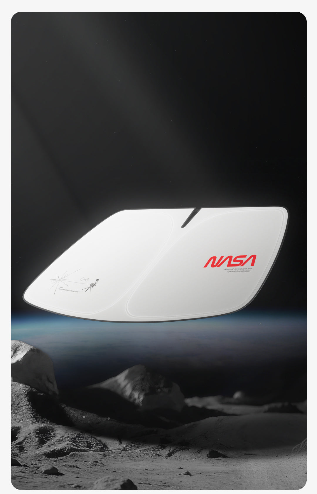 HALOBLK Windshield Sunshade-NASA Voyager 2 For Tesla