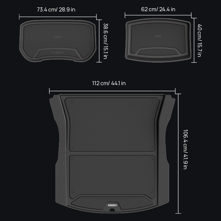 Model 3 Trunk mat bundle with carseat hooks