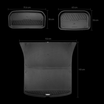 2022-2024 Model Y trunk mat+Mudflaps