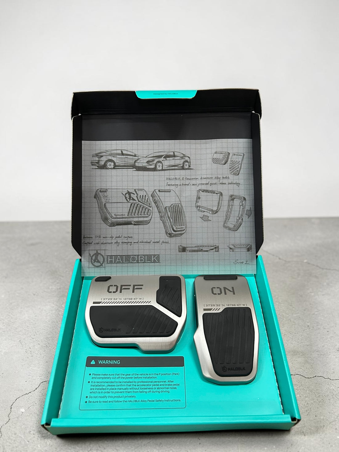 Haloblk Alloy Foot Pedals 2.0 (2021-2026 Model 3/Y/YL)