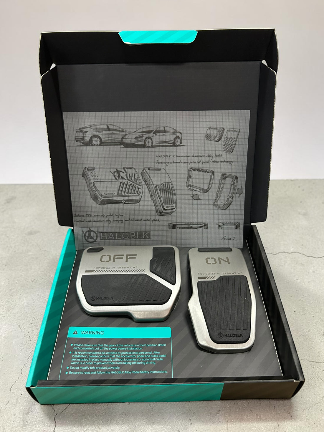 Haloblk Alloy Foot Pedals 2.0 (2021-2026 Model 3/Y/YL)