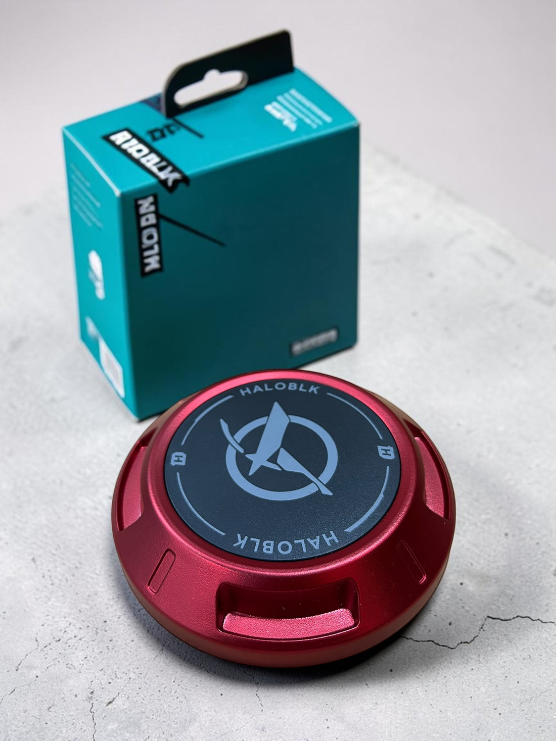 HALODISC Centre Cap - Metallic Red/Silver-set of 4 caps