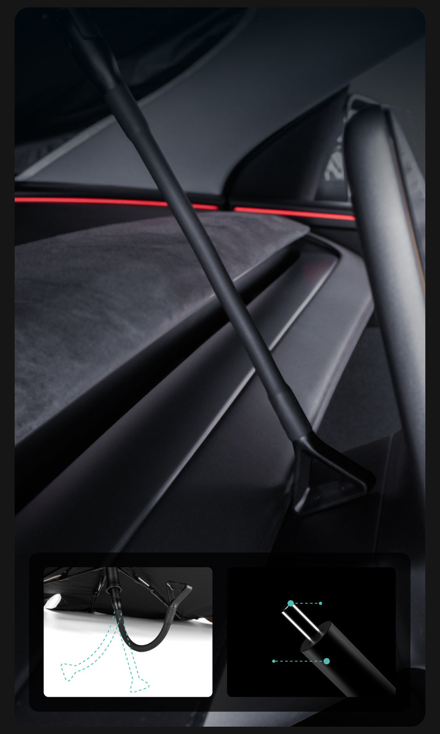 Haloblk Windshield Sun Shade Umbrella